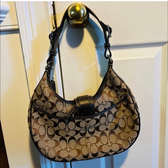 Brown and Tan Coach Bag - Picture 3 of 8